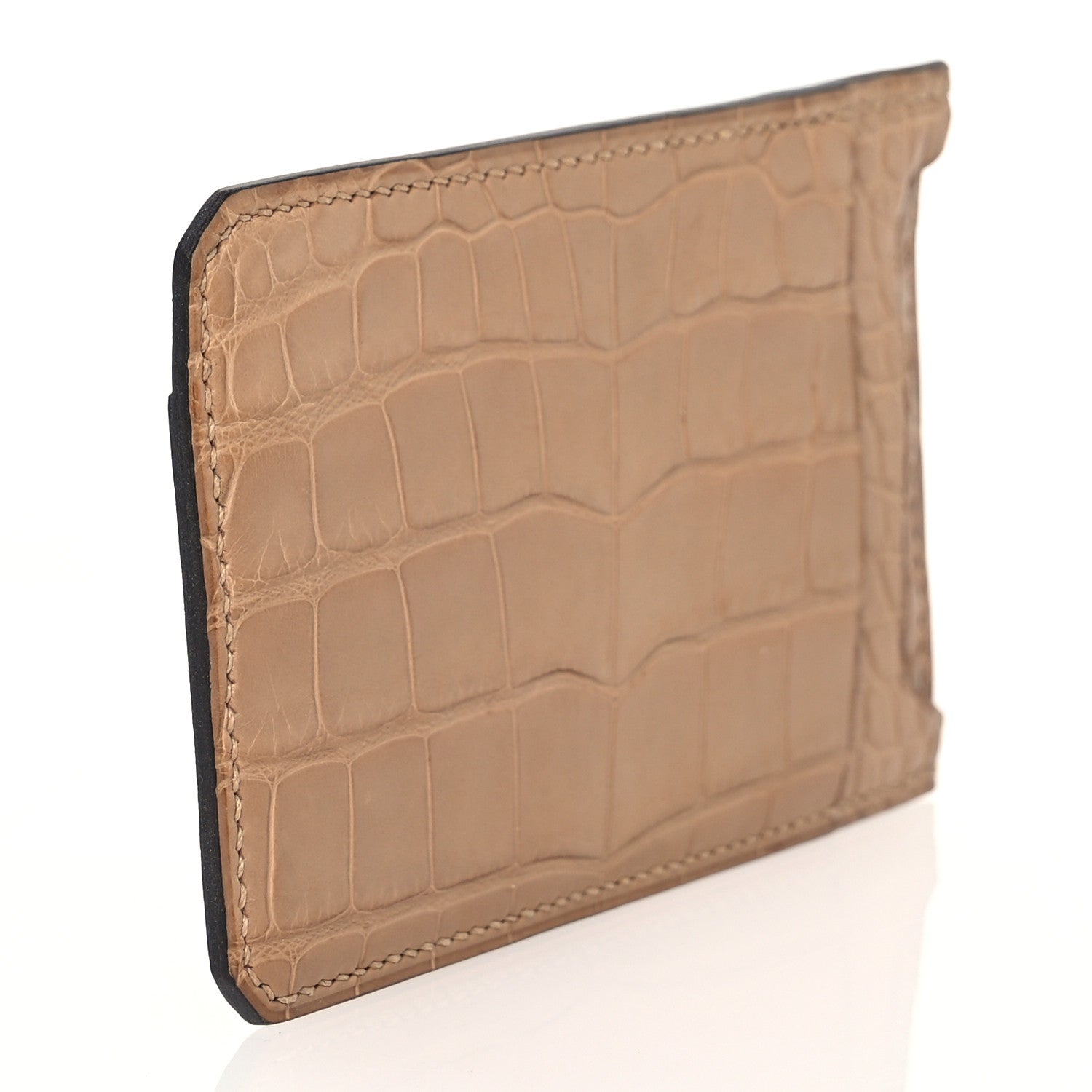 Hermes Matte Alligator 4CC Card Holder Chai 1591521 – FASHIONPHILE