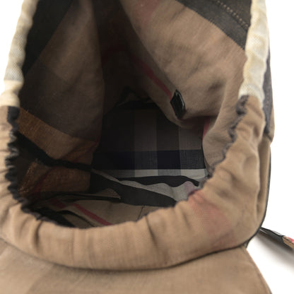 Burberry Canvas Mega Check Doran Backpack Black 5 of 17