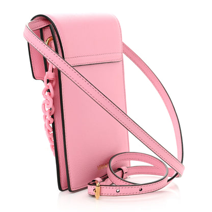 Versace Calfskin La Medusa Chain Crossbody Phone Pouch Pink 3 of 10