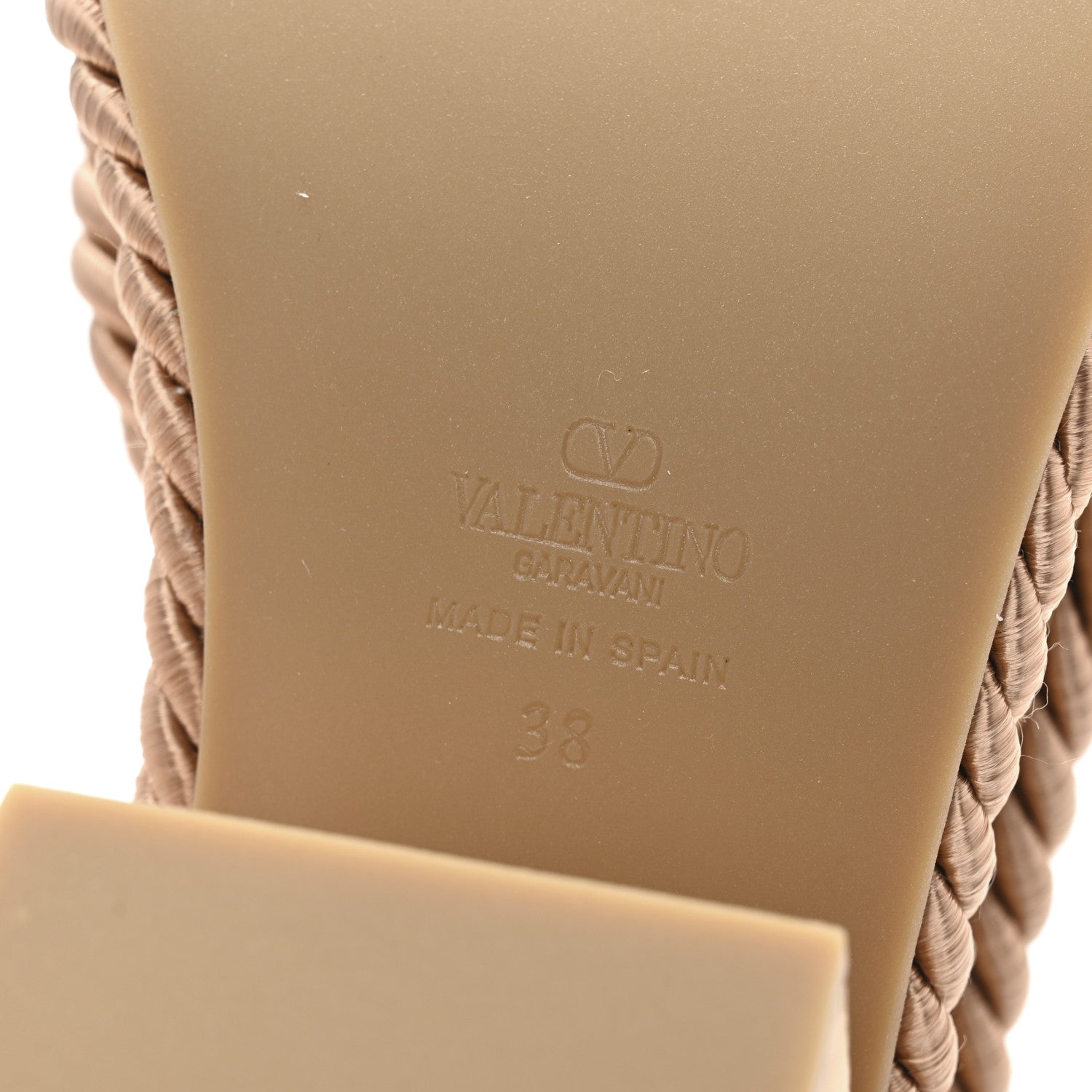 Valentino Garavani Calfskin VLogo Summerblocks Platform Wedge Sandals 38 Rose Cannelle 7 of 8
