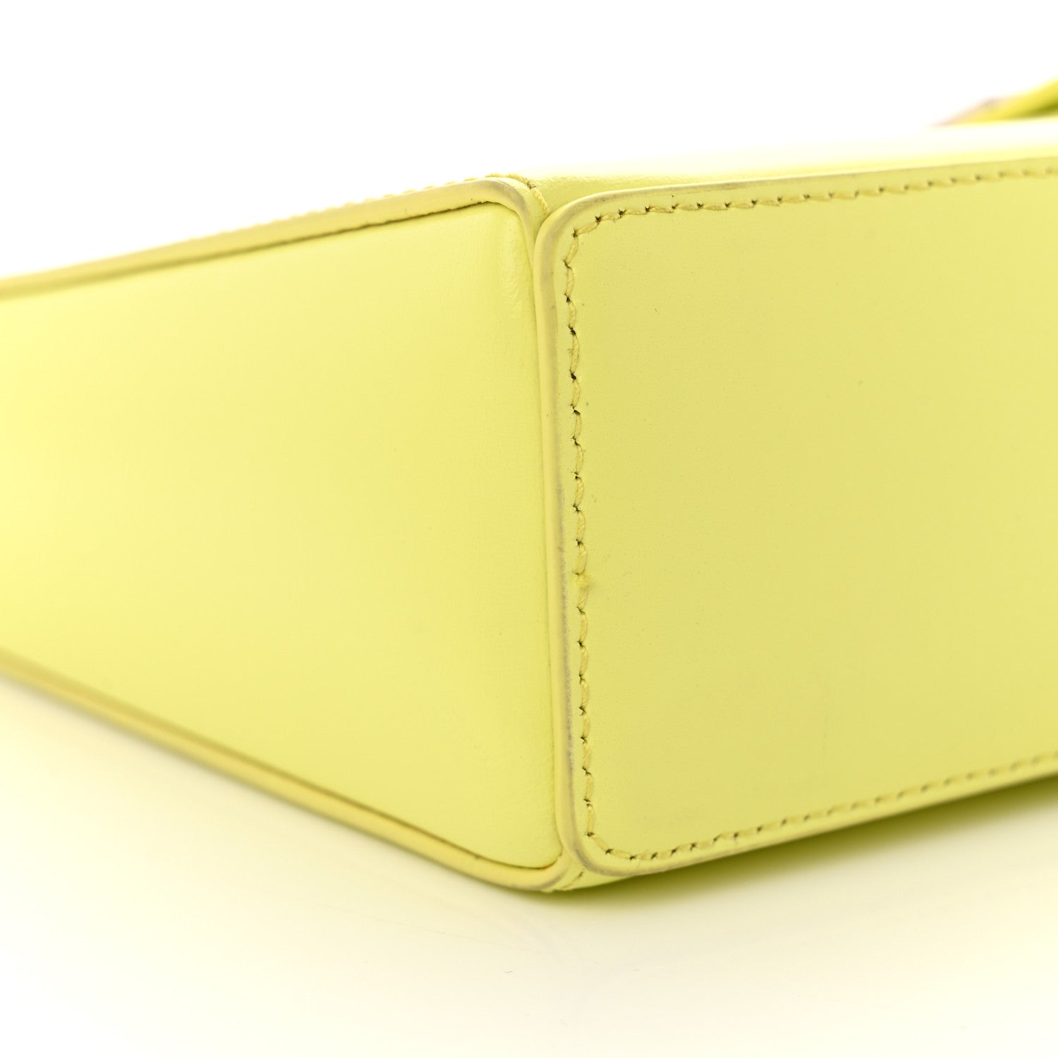 Givenchy Box Calfskin Mini Cut Out Shoulder Bag Neon Yellow 9 of 10