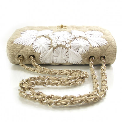 Chanel Tweed Raffia Coco Country Jumbo Flap 5 of 13