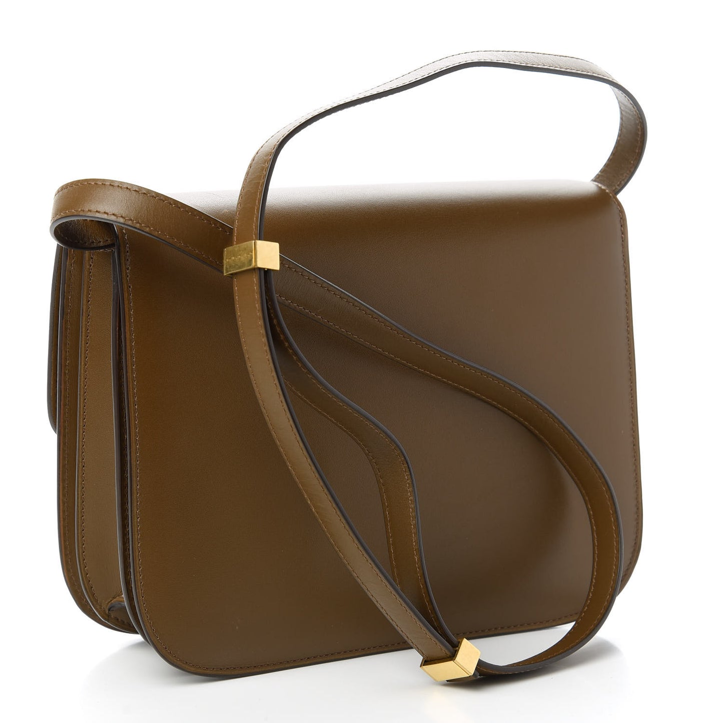 Smooth Calfskin Medium Classic Box Flap Bag Camel