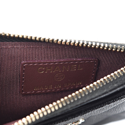 Chanel Caviar Quilted CC Zip Card Holder Black 5 of 7
