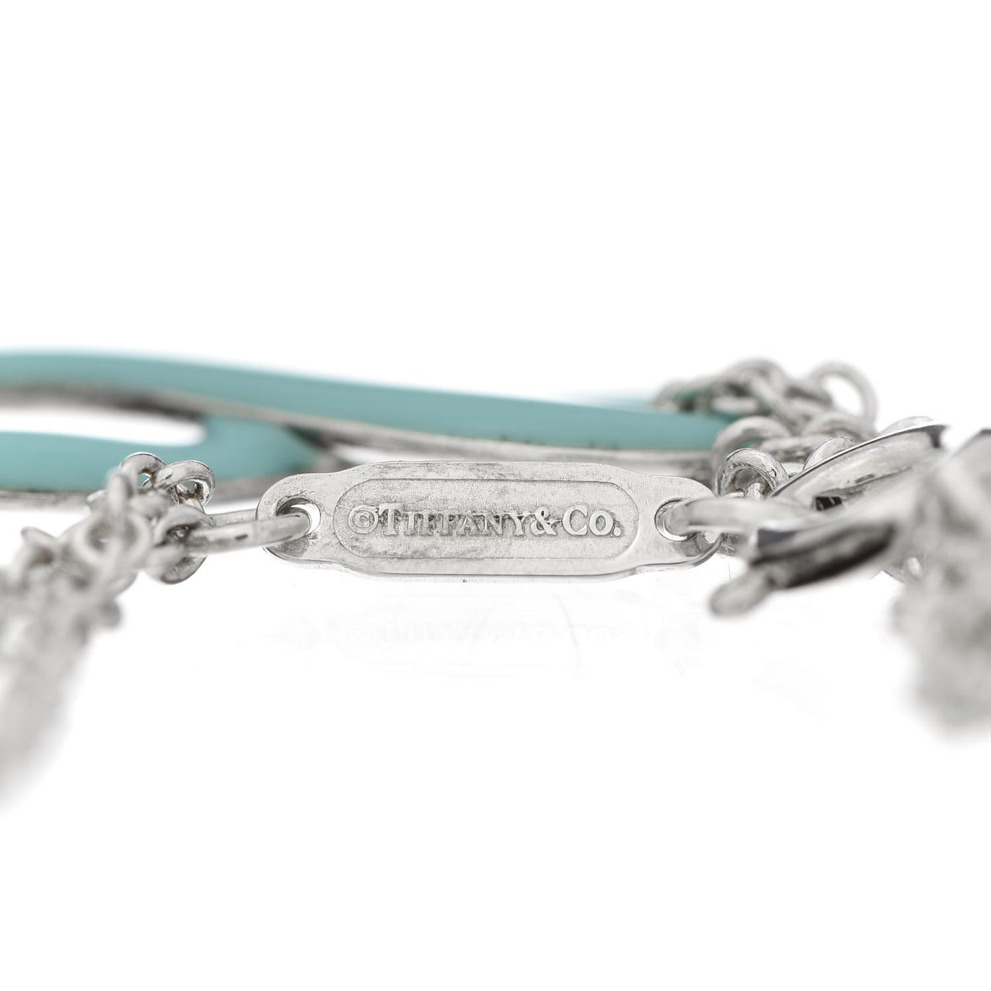 Sterling Silver Enamel Infinity Bracelet Blue