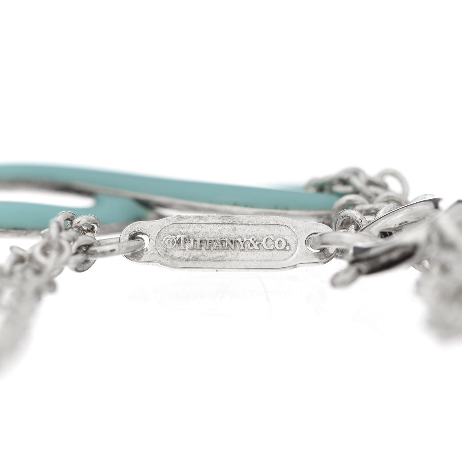 Tiffany Sterling Silver Enamel Infinity Bracelet Blue 5 of 6
