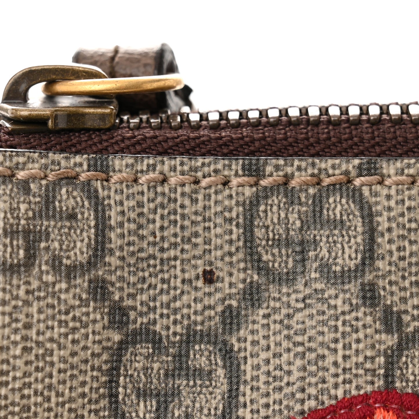 Soft GG Supreme Monogram Courrier Web Medium Flat Messenger Bag Beige New Acero Multicolor