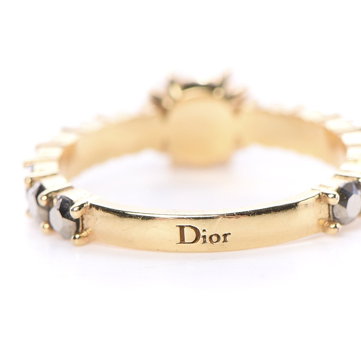 Pearl Crystal Ring S Gold