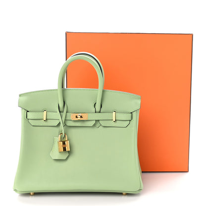 Hermes Swift Birkin 25 Vert Criquet 10 of 10