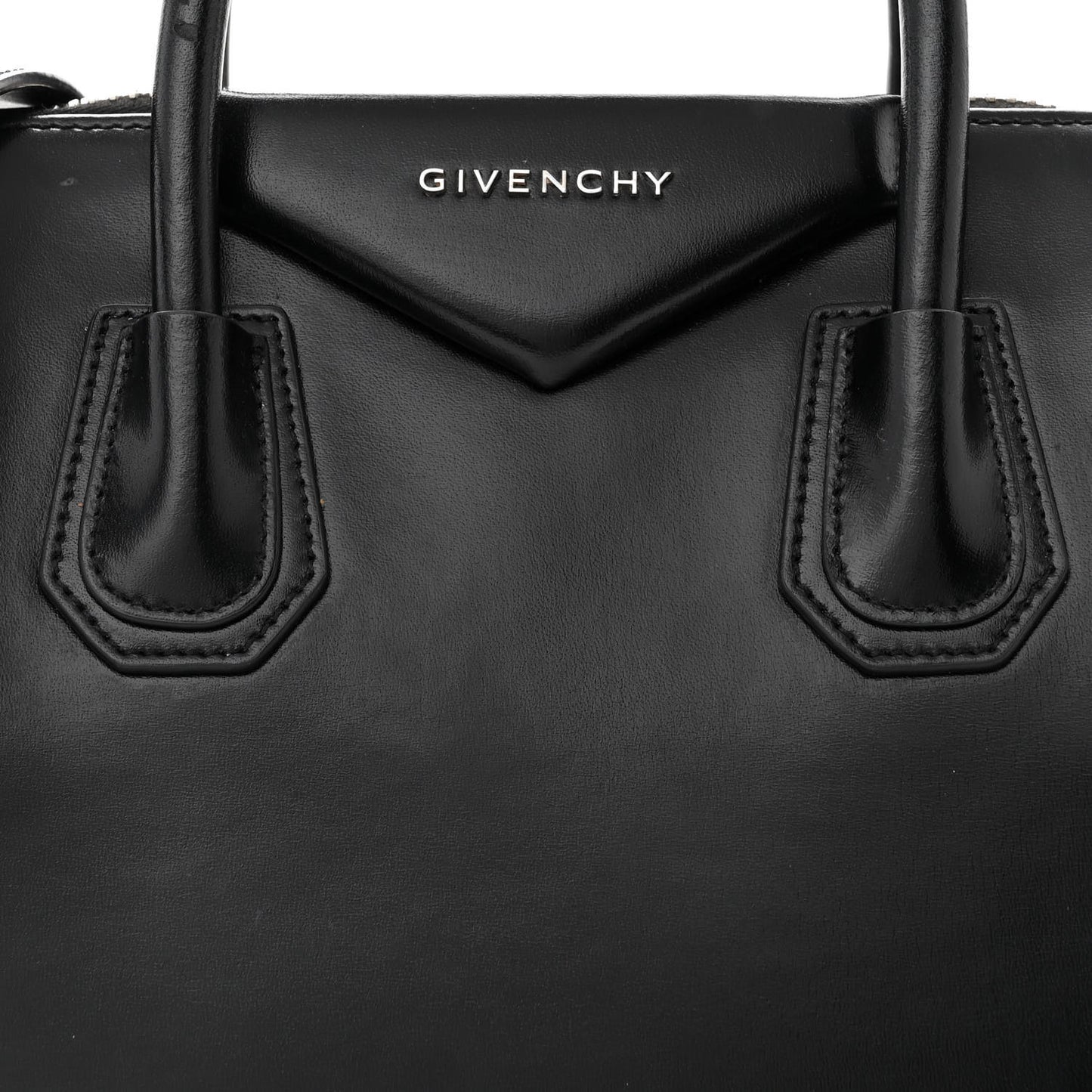 Shiny Lord Calfskin Small Antigona Black