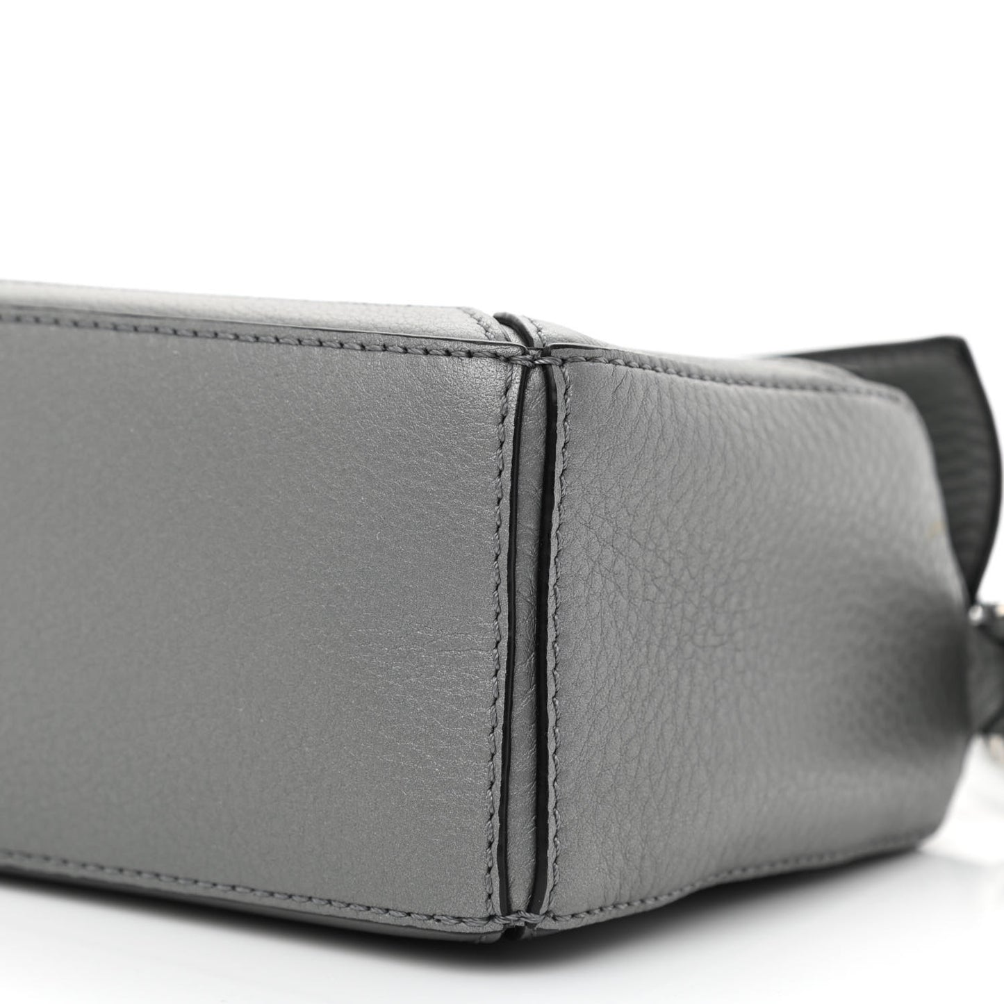 Metallic Calfskin Mini Puzzle Bag Gunmetal