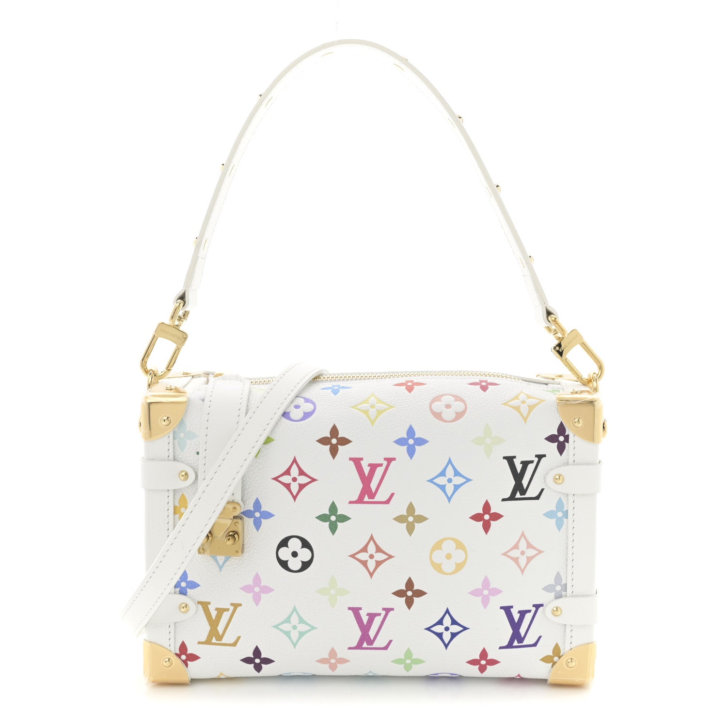 Louis Vuitton LV x TM Cowhide Monogram Multicolor Side Trunk MM White 1 of 9