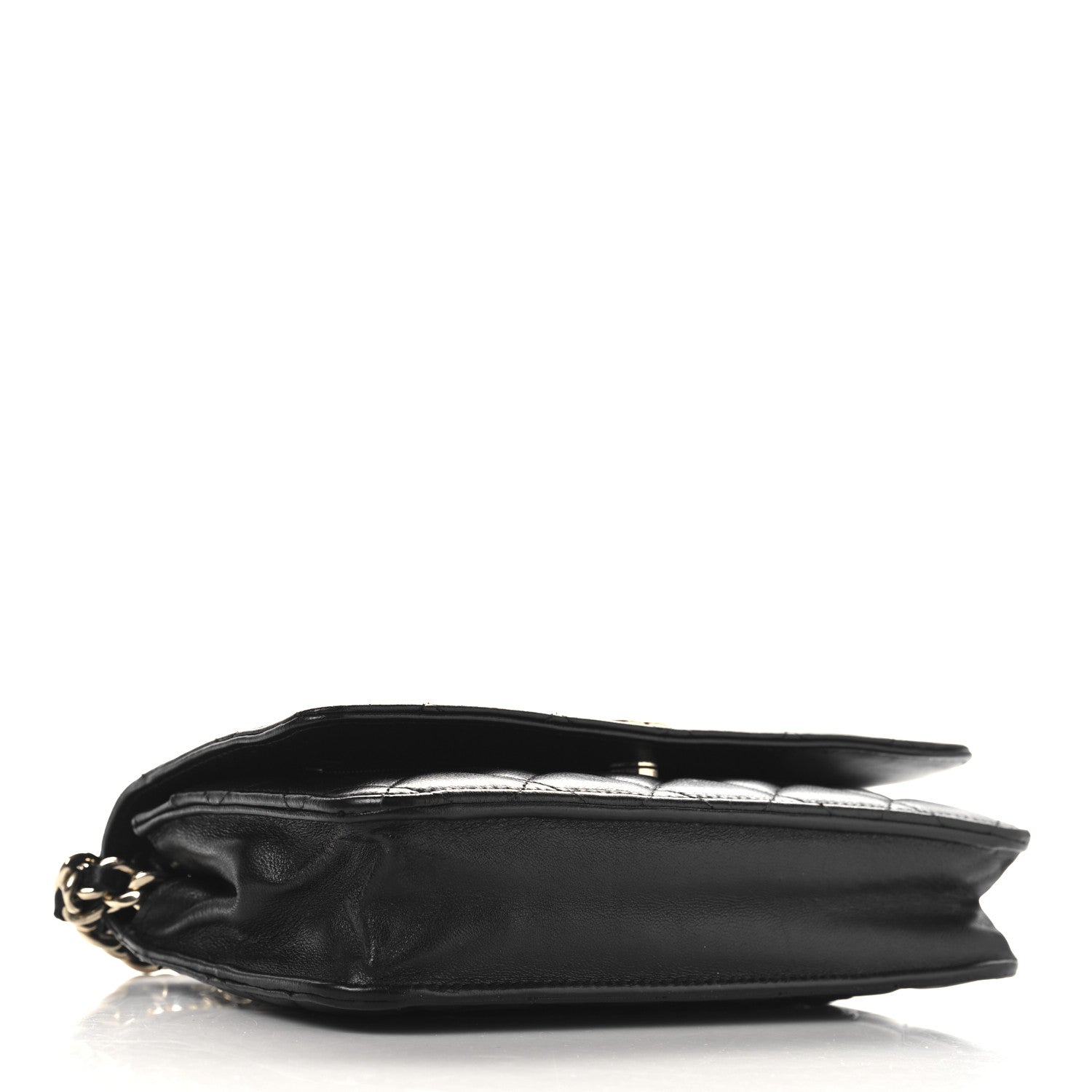 Chanel Lambskin Quilted Coco Charms Wallet On Chain Black 4 of 13