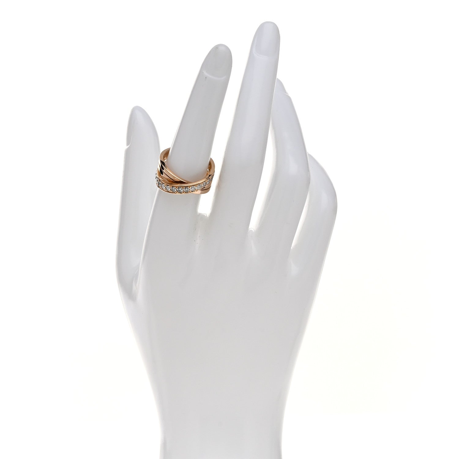 Cartier 18K Pink Gold Diamond Paris Nouvelle Vague Ring 53 6.5 2 of 5