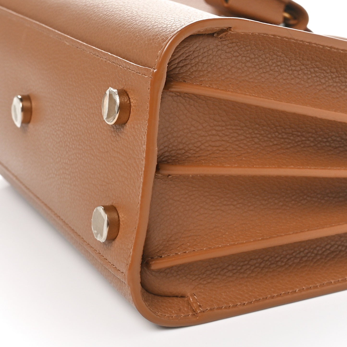 Grained Calfskin Nano Sac De Jour Cinnamon