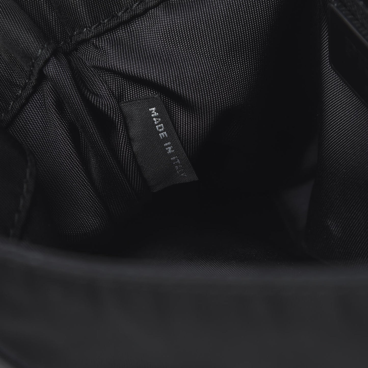 Tessuto Nylon Saffiano Racing Logo Flat Messenger Bag Black