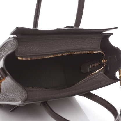 Celine Goatskin Nano Luggage Dark Taupe 6 of 7