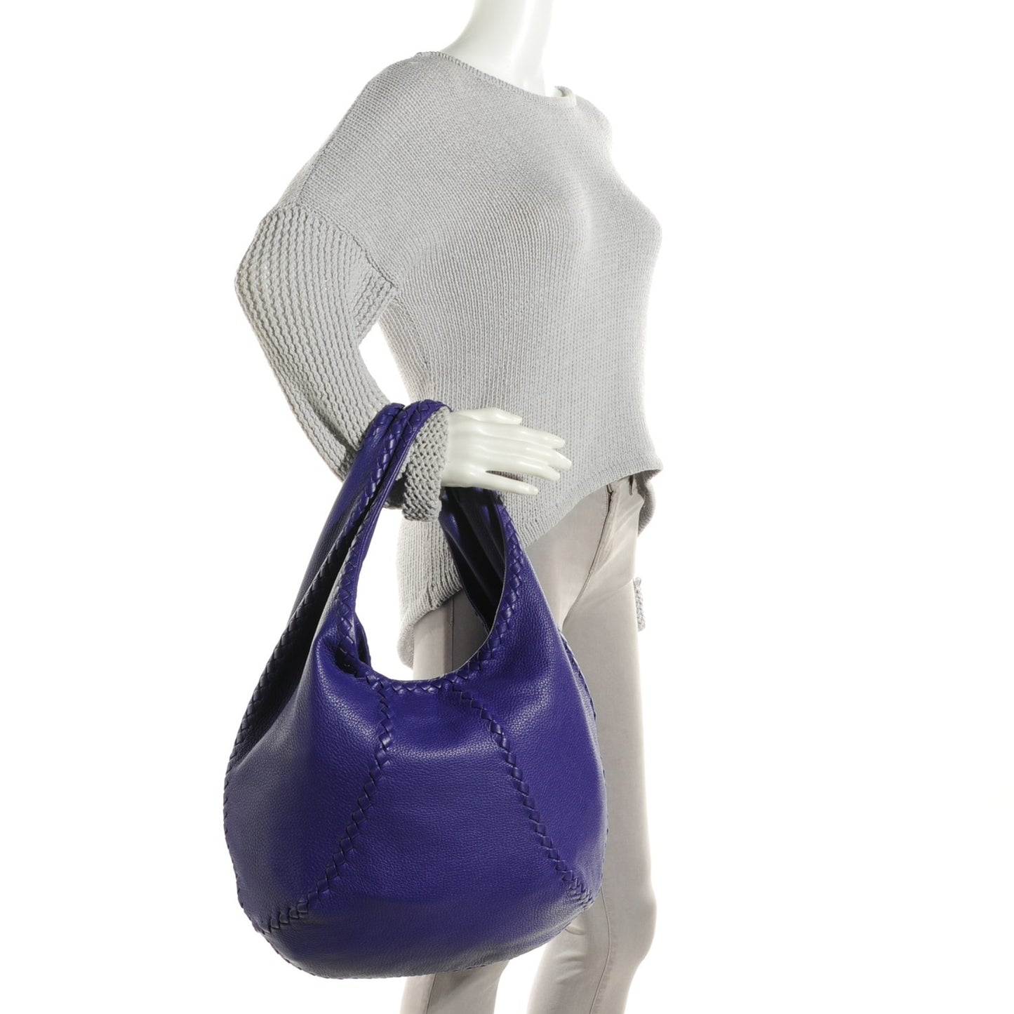 Cervo Deerskin Large Hobo Anemone Purple