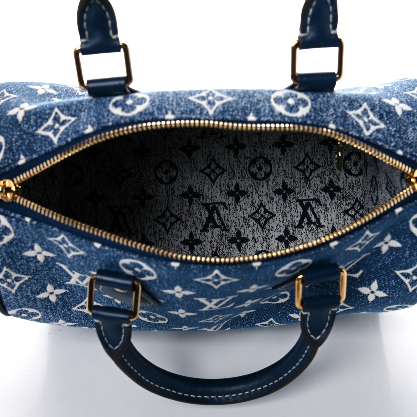 Monogram Jacquard Denim Speedy Bandouliere 25 Bleu