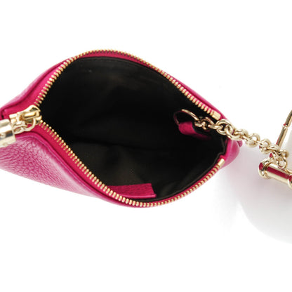 Gucci Pebbled Calfskin Soho Key Case Bright Bougainvillea 5 of 7