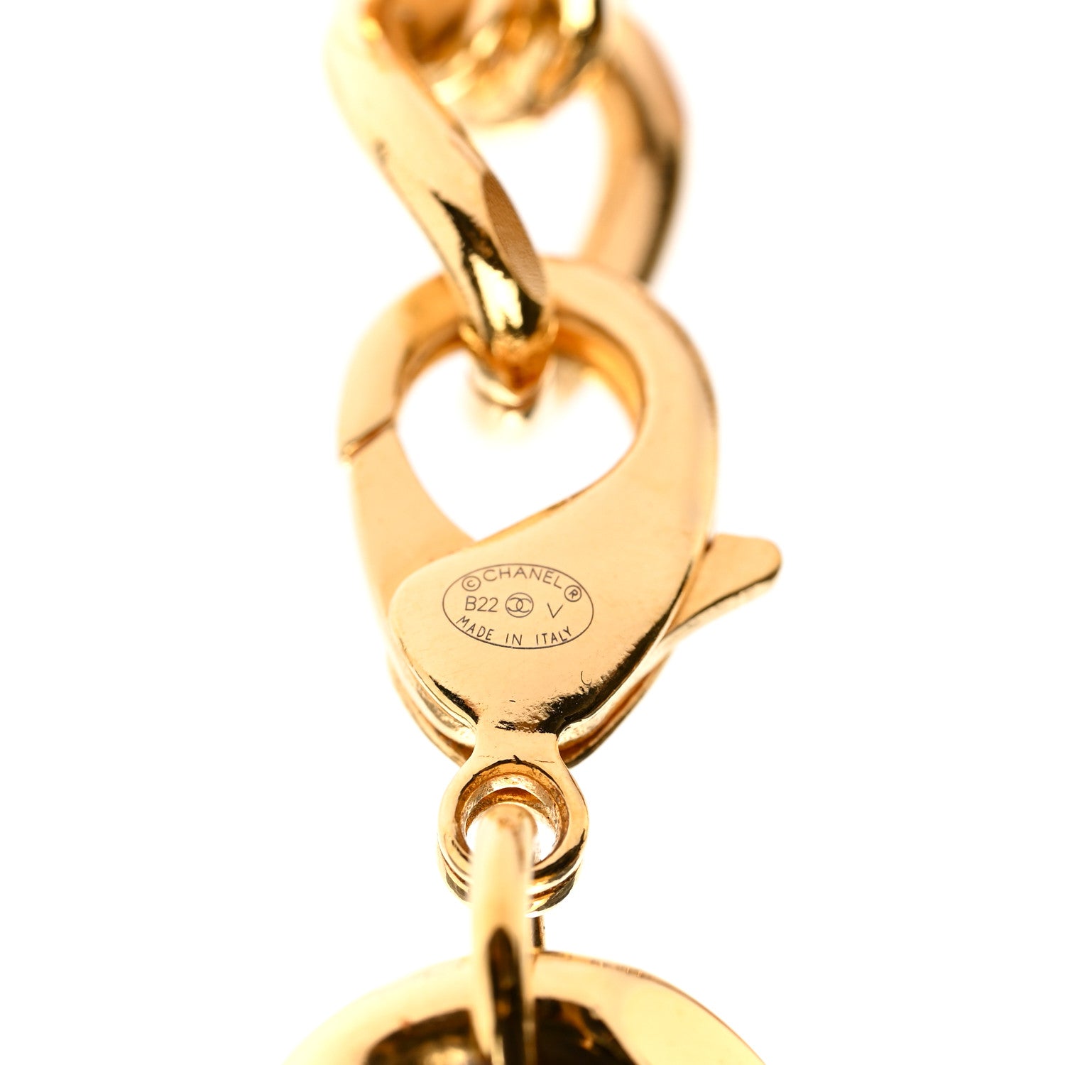 Chanel Pearl CC Chain Link Choker Necklace Gold 5 of 5