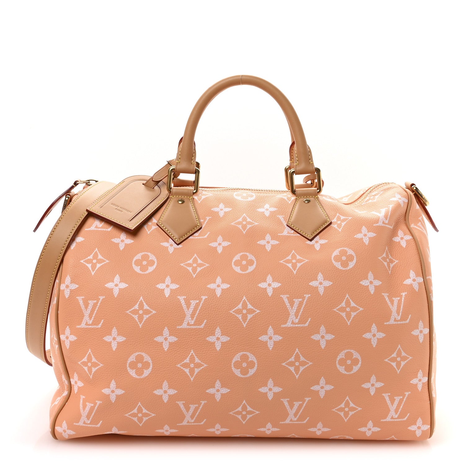 Louis Vuitton Calfskin Monogram Speedy P9 Bandouliere 40 Summer Peach 1 of 11