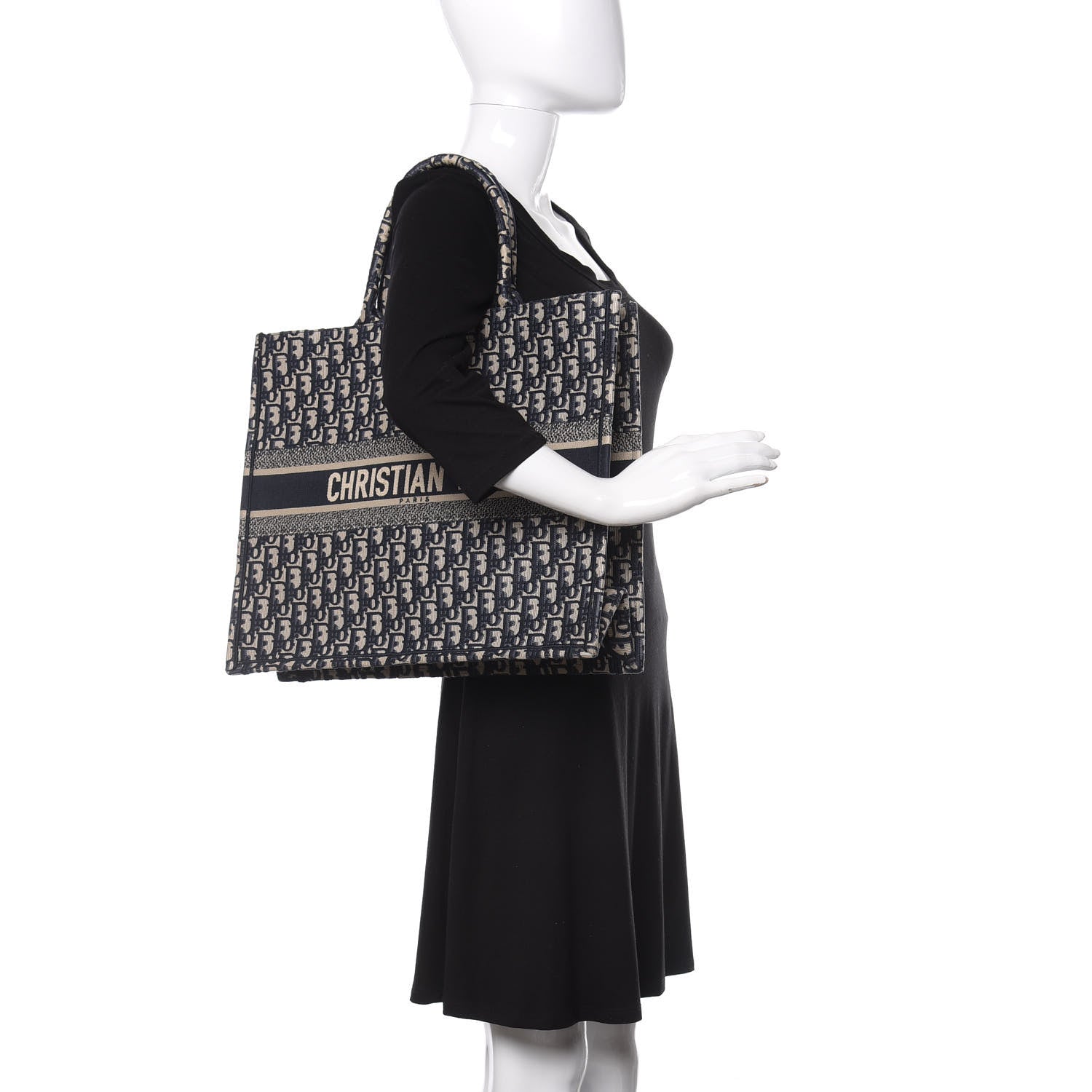 Christian Dior Oblique Book Tote Blue Multicolor 2 of 10