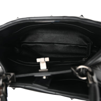 Valentino Garavani Nappa Monochrome Roman Stud The Handle Bag Black 6 of 12