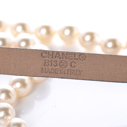 Chanel Lambskin Pearl Belt 75 30 Black 4 of 6