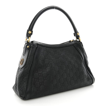 Gucci Guccissima Small Scarlett Studded Interlocking G Hobo Black 3 of 15