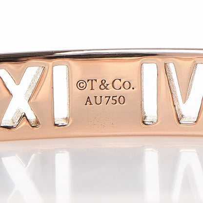 Tiffany 18K Rose Gold Diamond Atlas Pierced Hinged Bangle M 3 of 5