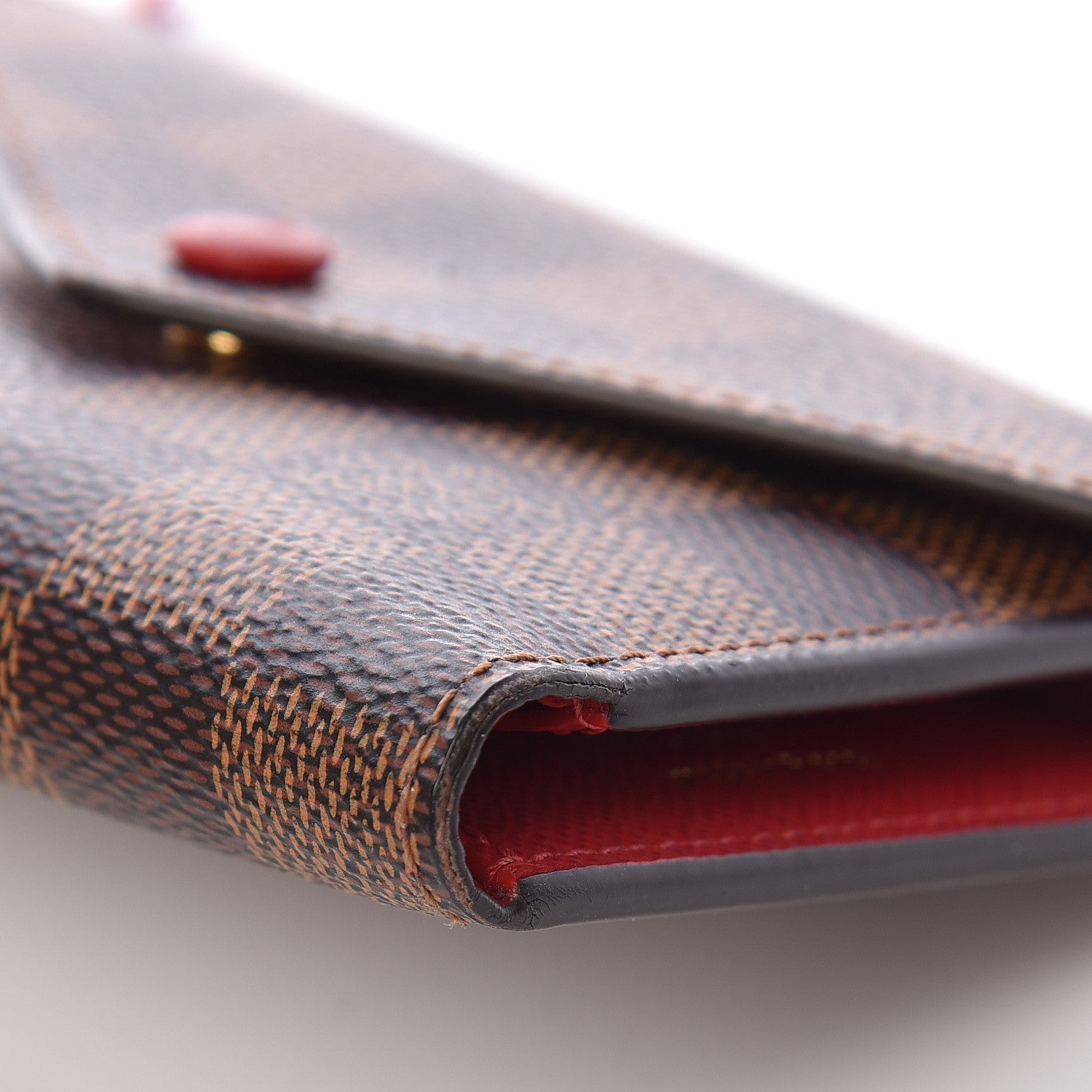 Louis Vuitton Damier Ebene Victorine Wallet Red 8 of 11