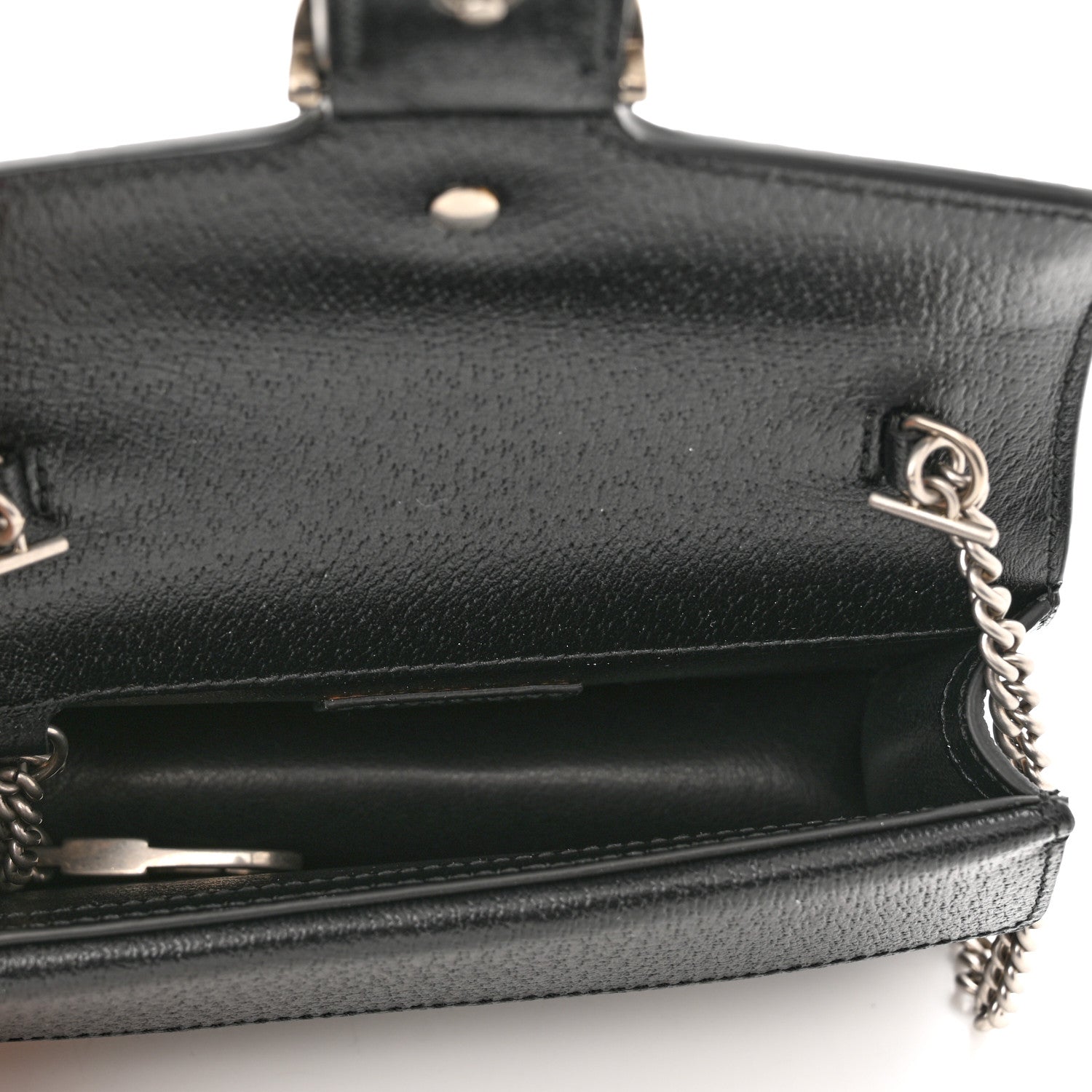 Gucci Jacquard Black Denim GG Monogram Super Mini Dionysus Shoulder Bag Black Ivory 5 of 9
