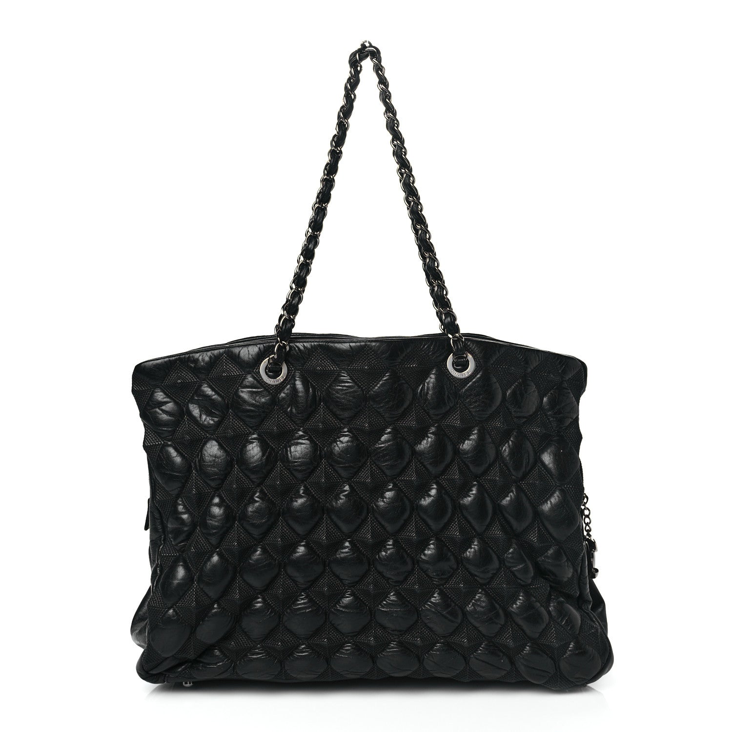 Chanel Glazed Lambskin Quilted Large Stravinsky Tote Black 1 of 9