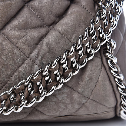 Chanel Washed Lambskin Chain Around Hobo Grey 12 of 16