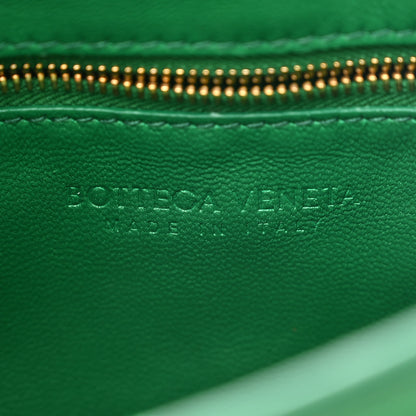 Bottega Veneta Lambskin Maxi Intreccio Padded Chain Cassette Crossbody Bag Racing Green 6 of 11
