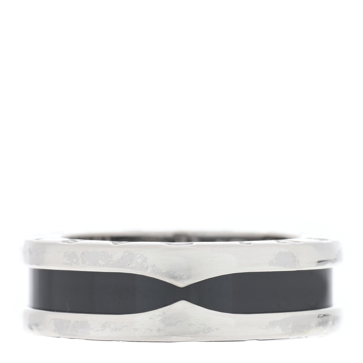Bulgari Sterling Silver Ceramic Save The Children One-Band Ring 53 6.25 1 of 4