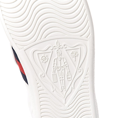 Gucci Calfskin Sequins Web Cat Womens Ace Sneakers 40 White 6 of 10