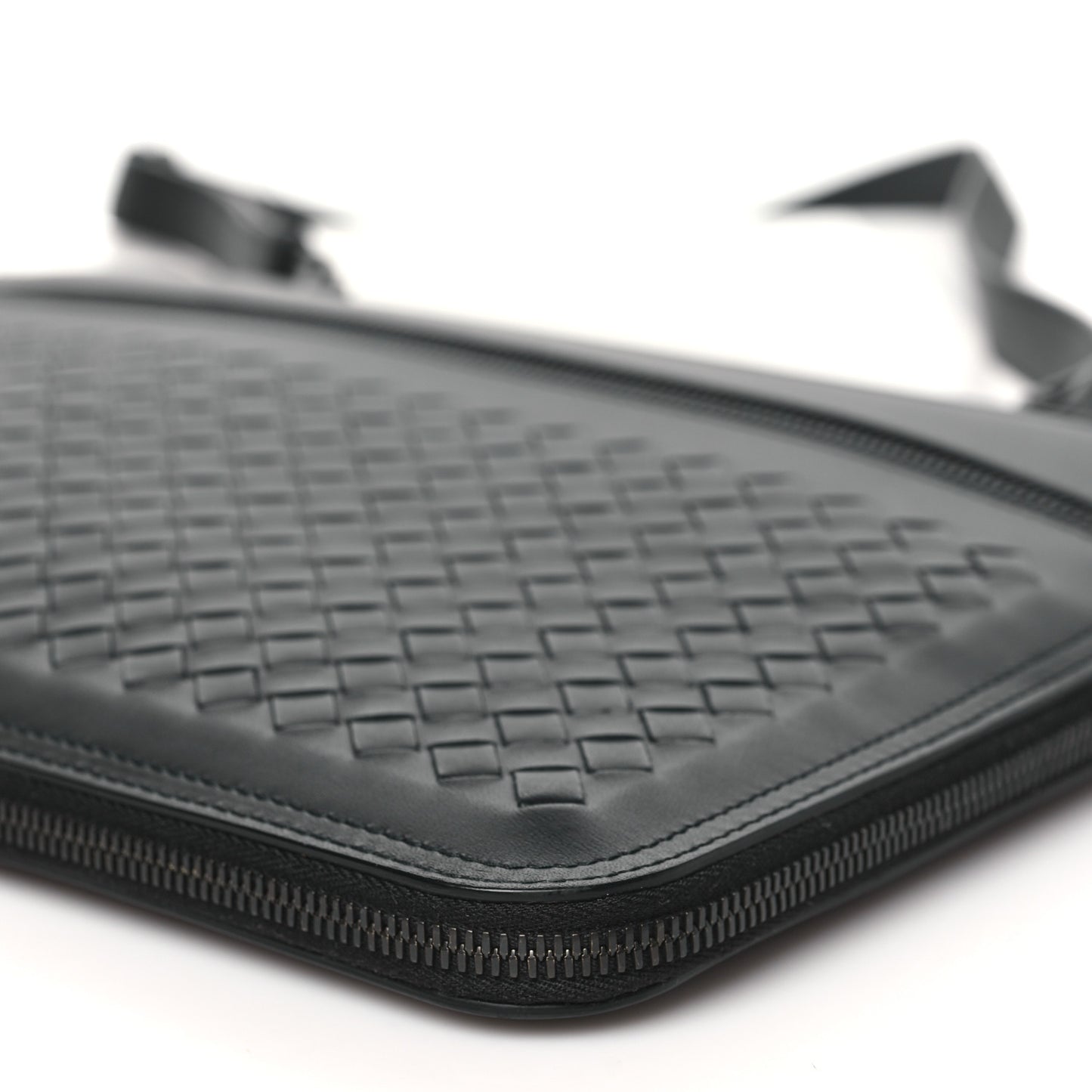 Intrecciato Slim Briefcase Black