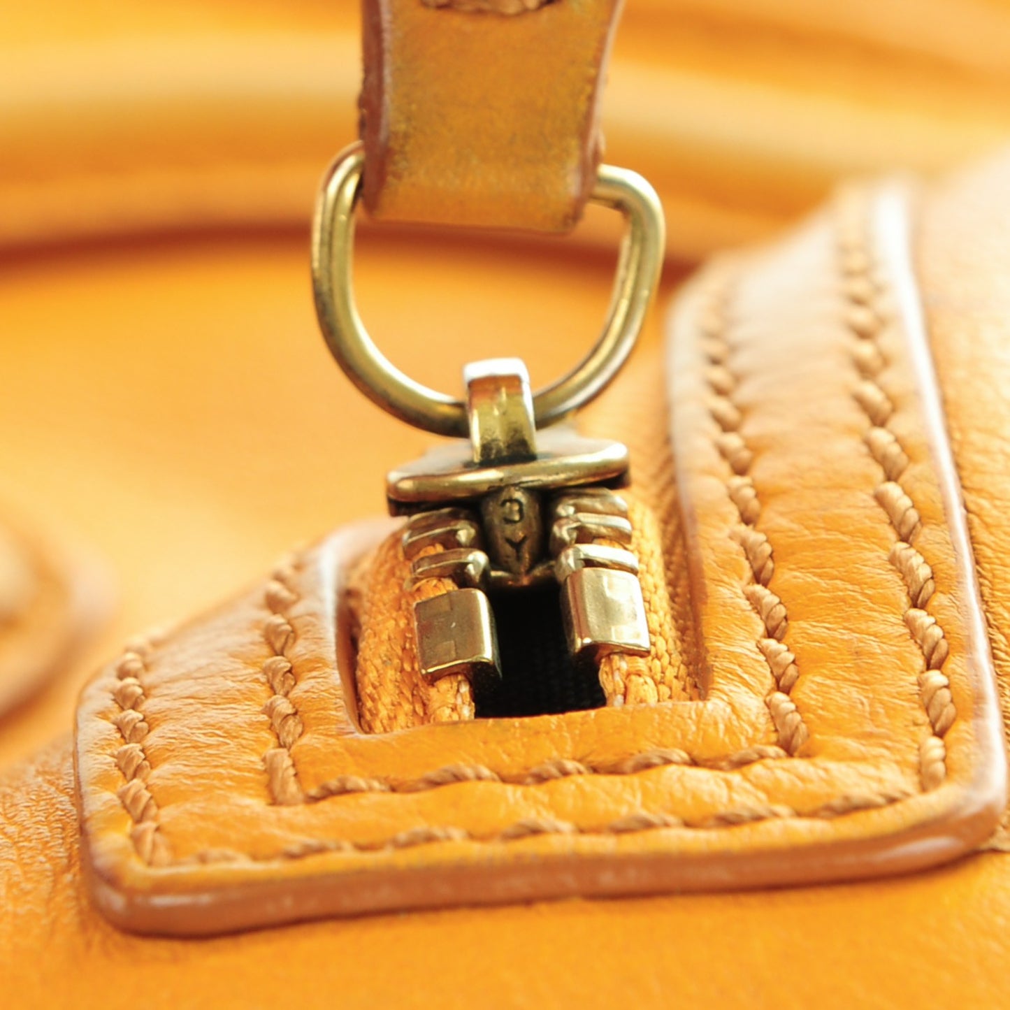 Smooth Calfskin Nano Luggage Dark Yellow