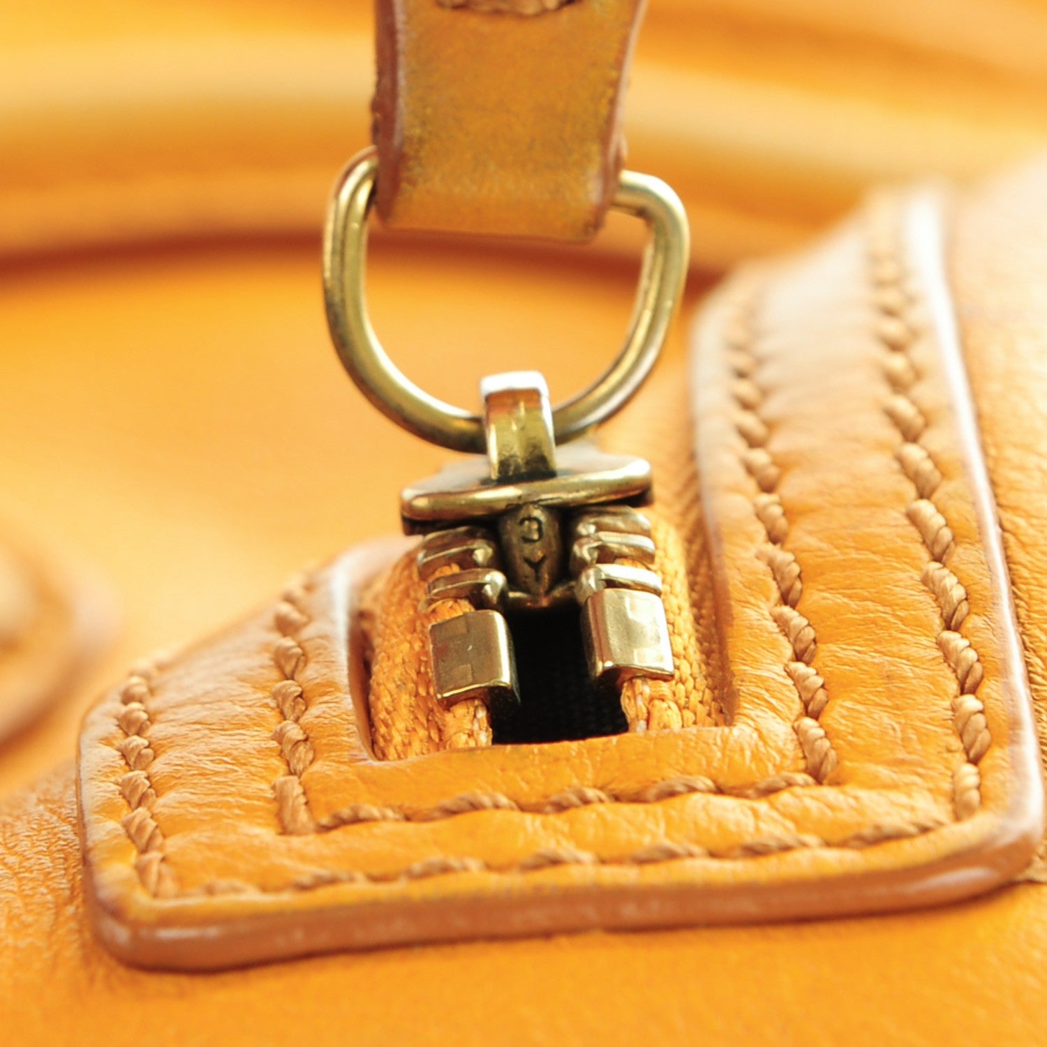 Celine Smooth Calfskin Nano Luggage Dark Yellow 8 of 15