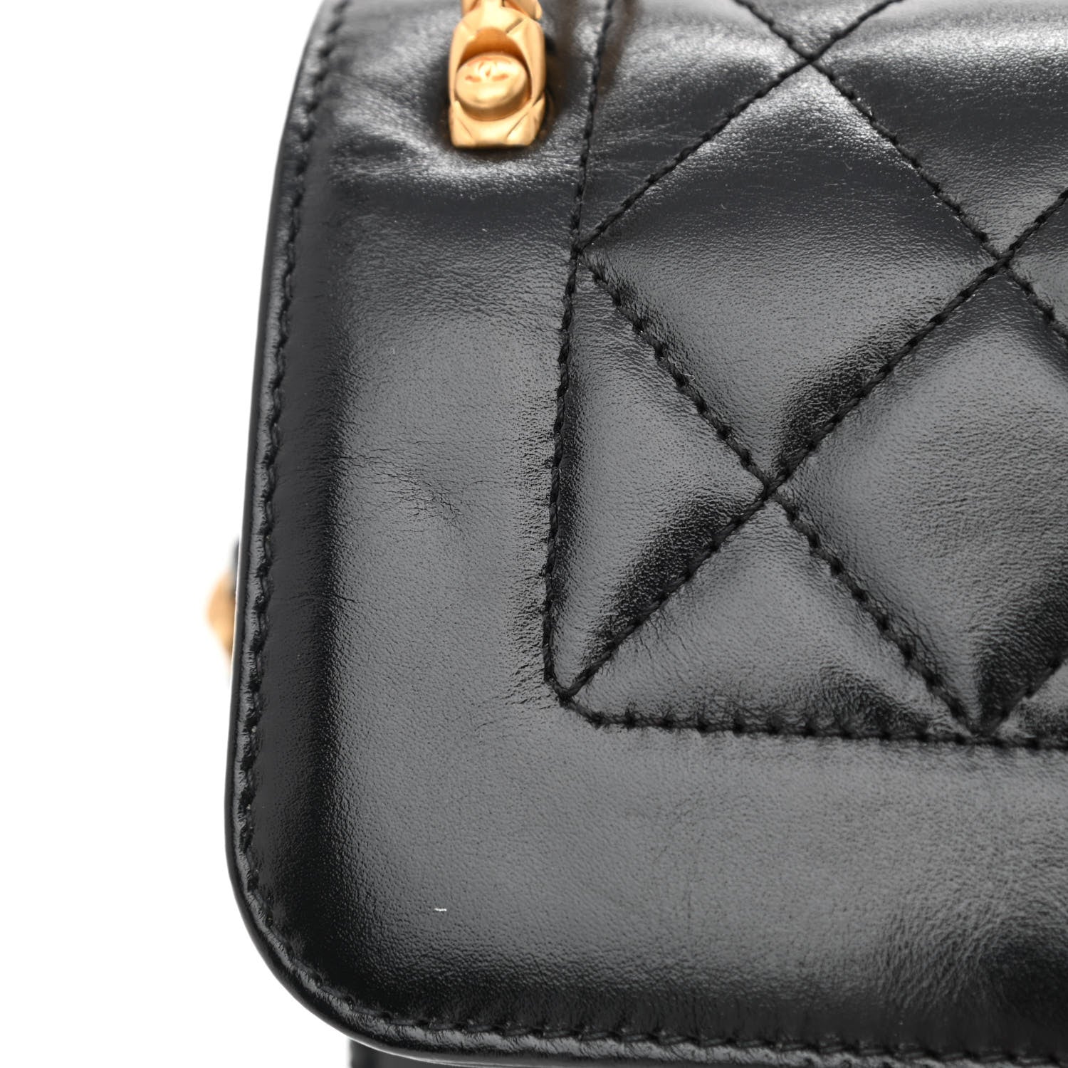 Chanel Calfskin Quilted Mini Coco Ring Flap Black 12 of 14