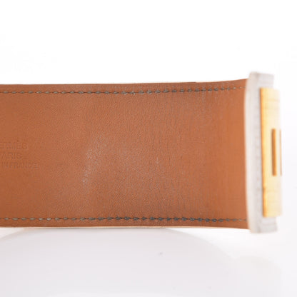 Hermes Epsom Collier de Chien CDC Bracelet L White 5 of 8