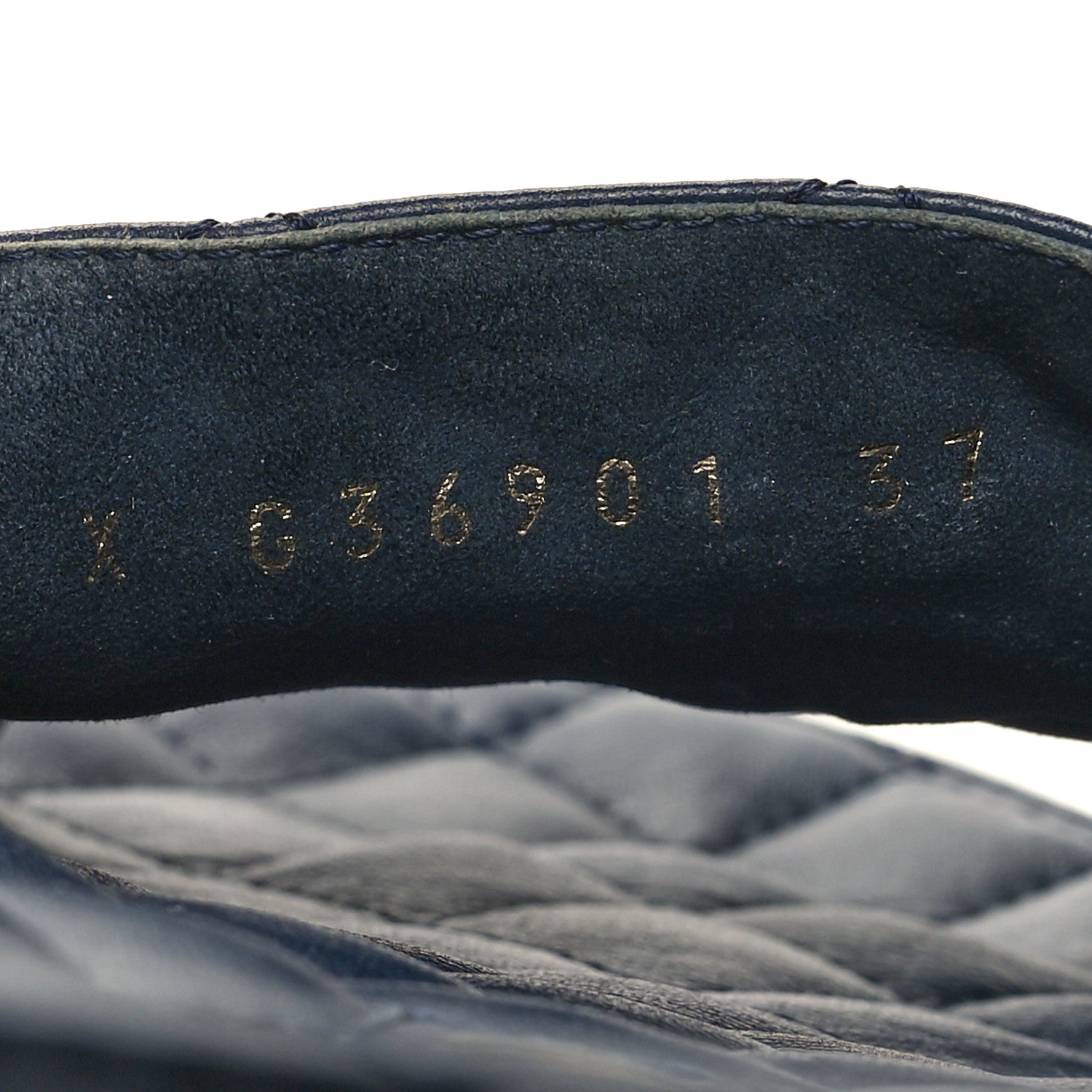 Chanel Lambskin Quilted CC Mules Sandals 37 Navy 6 of 8