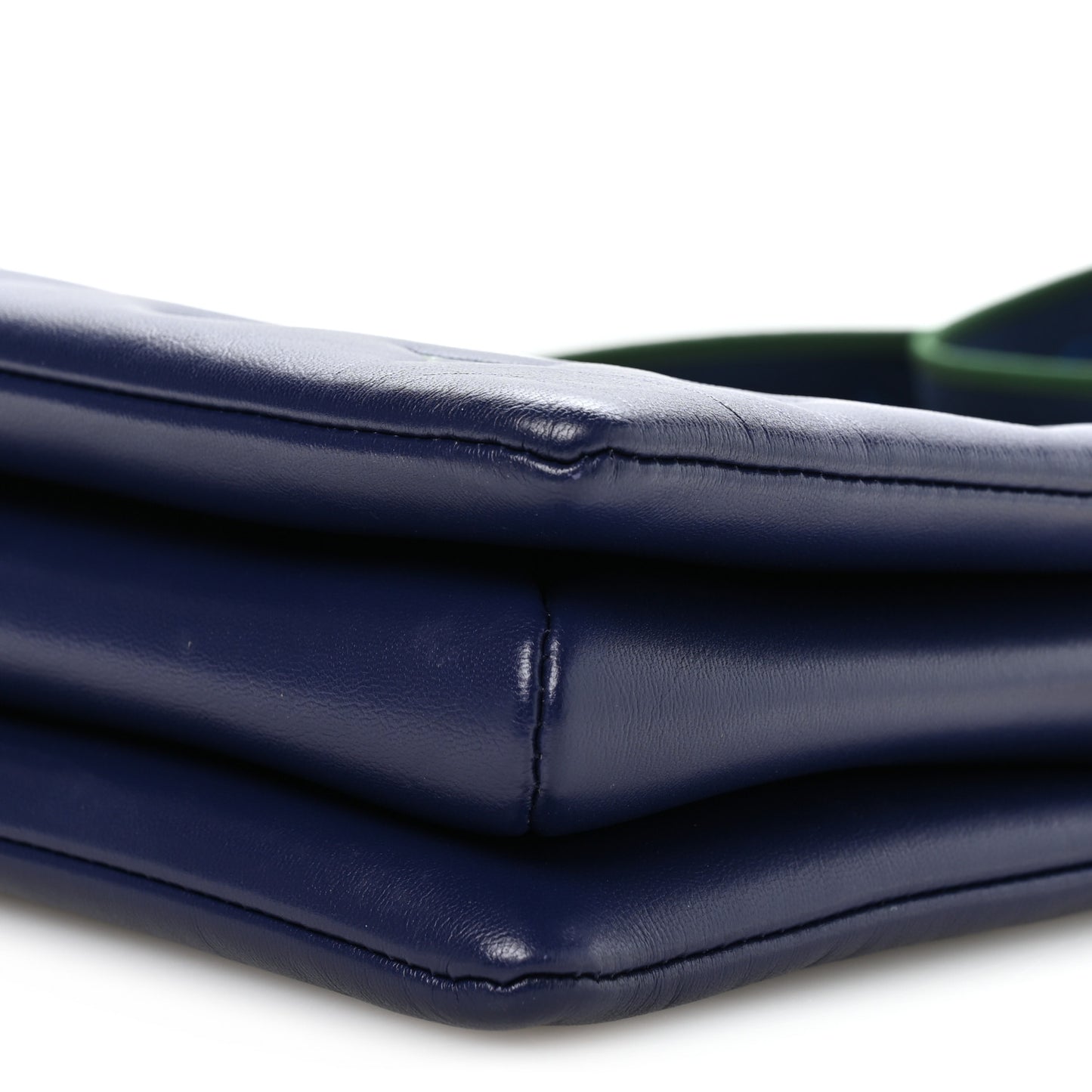Lambskin Embossed Monogram Coussin PM Blue Green