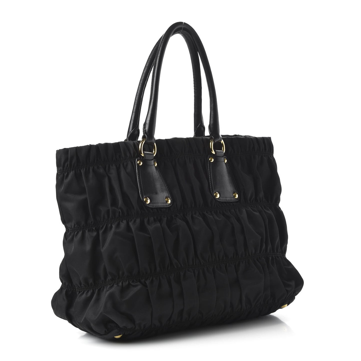 Tessuto Nylon Gaufre Tote Black