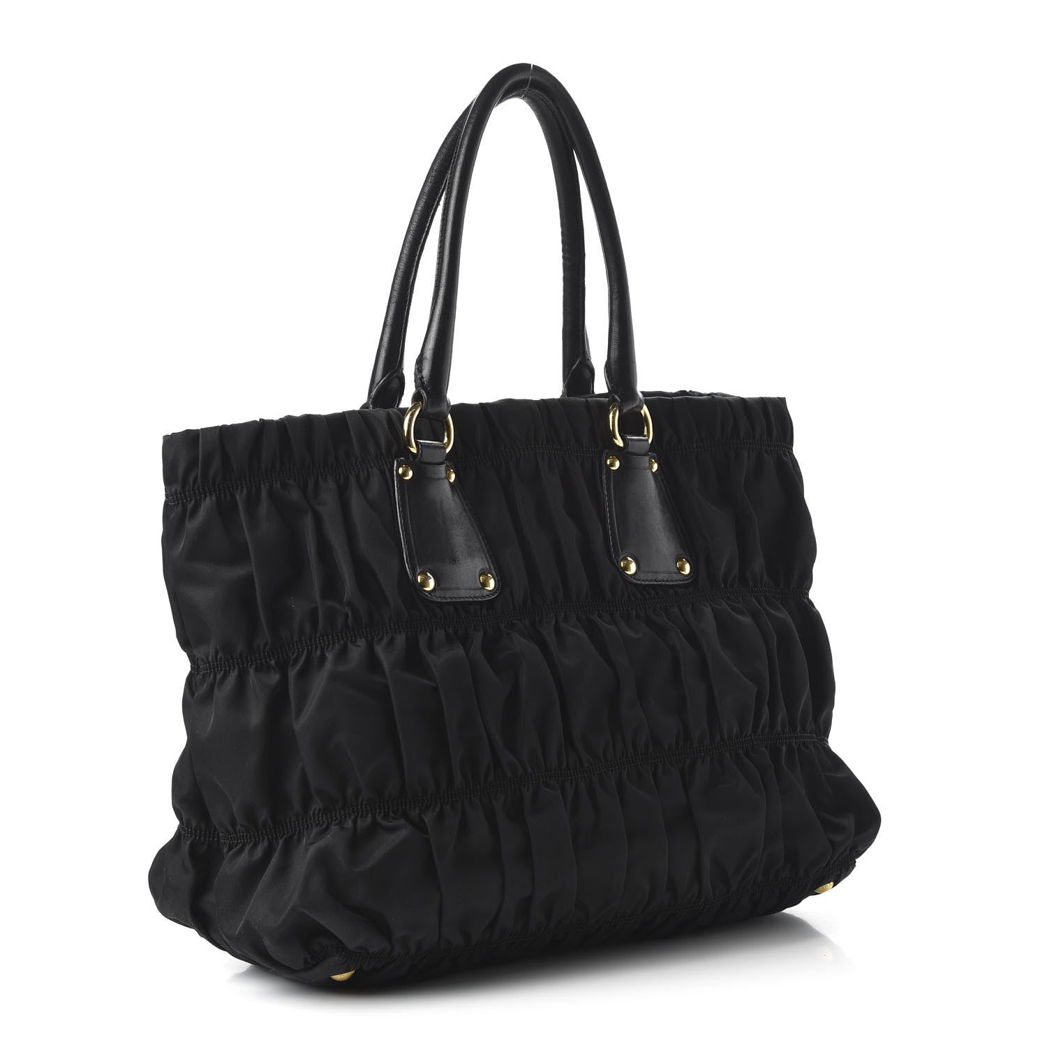 Prada Tessuto Nylon Gaufre Tote Black 3 of 9