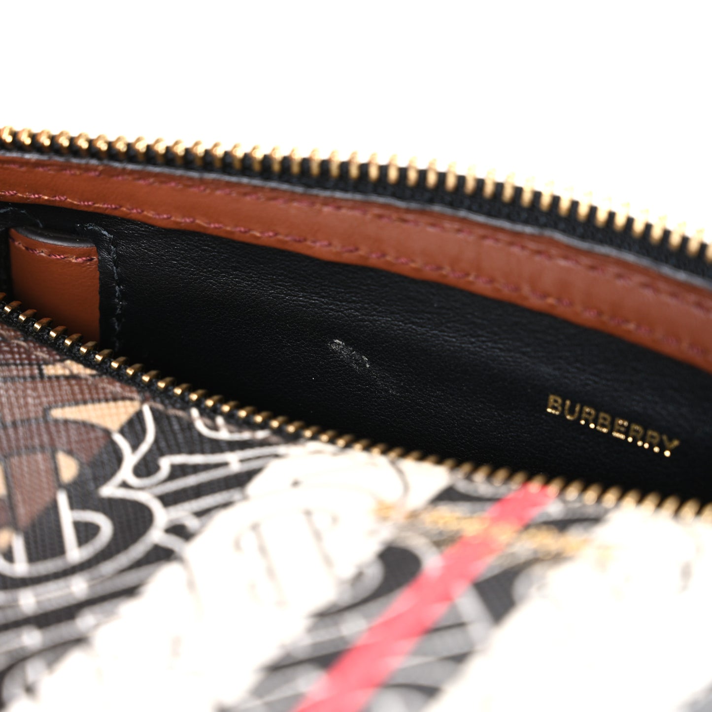 E-Canvas Monogram Stripe The Barrel Bag Bridle Brown