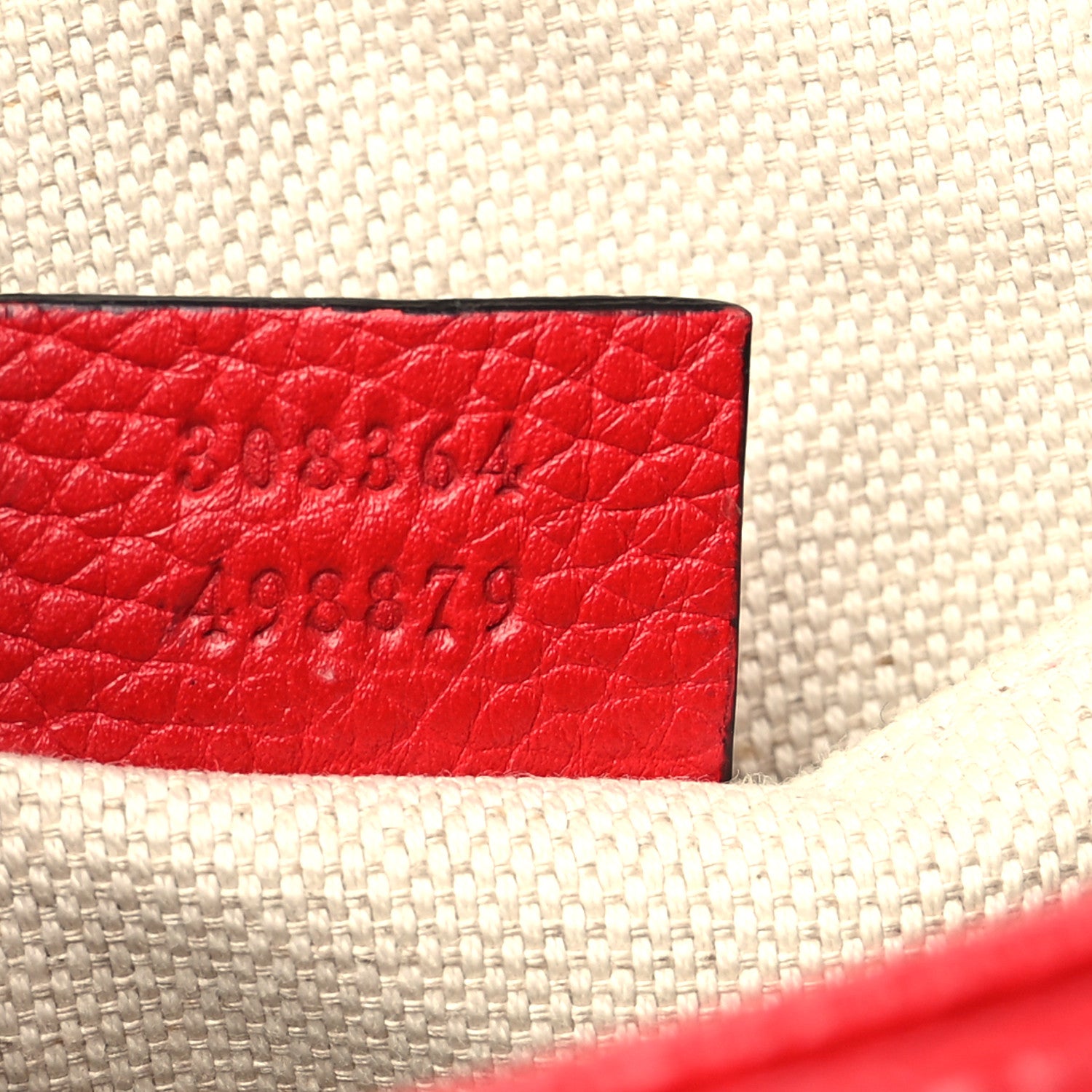 Gucci Pebbled Calfskin Small Soho Disco Bag Tabasco Red 7 of 10