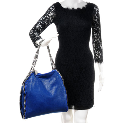 Stella McCartney Faux Leather Shaggy Deer Small Falabella Cornflower 2 of 9